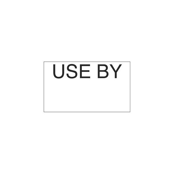 White Use By Labels for Monarch 1131, 2500/Roll, PK8